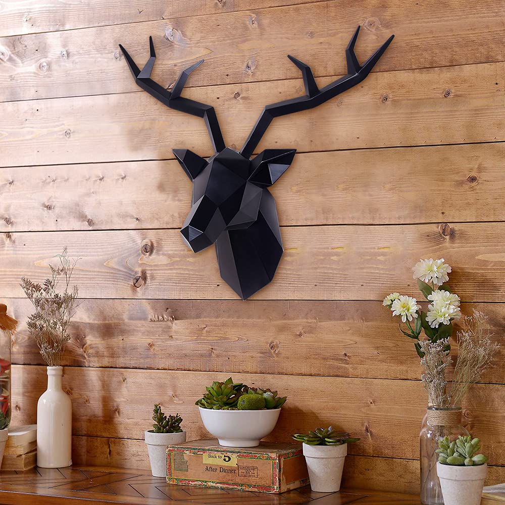 Black Deer Antlers Wall Decor