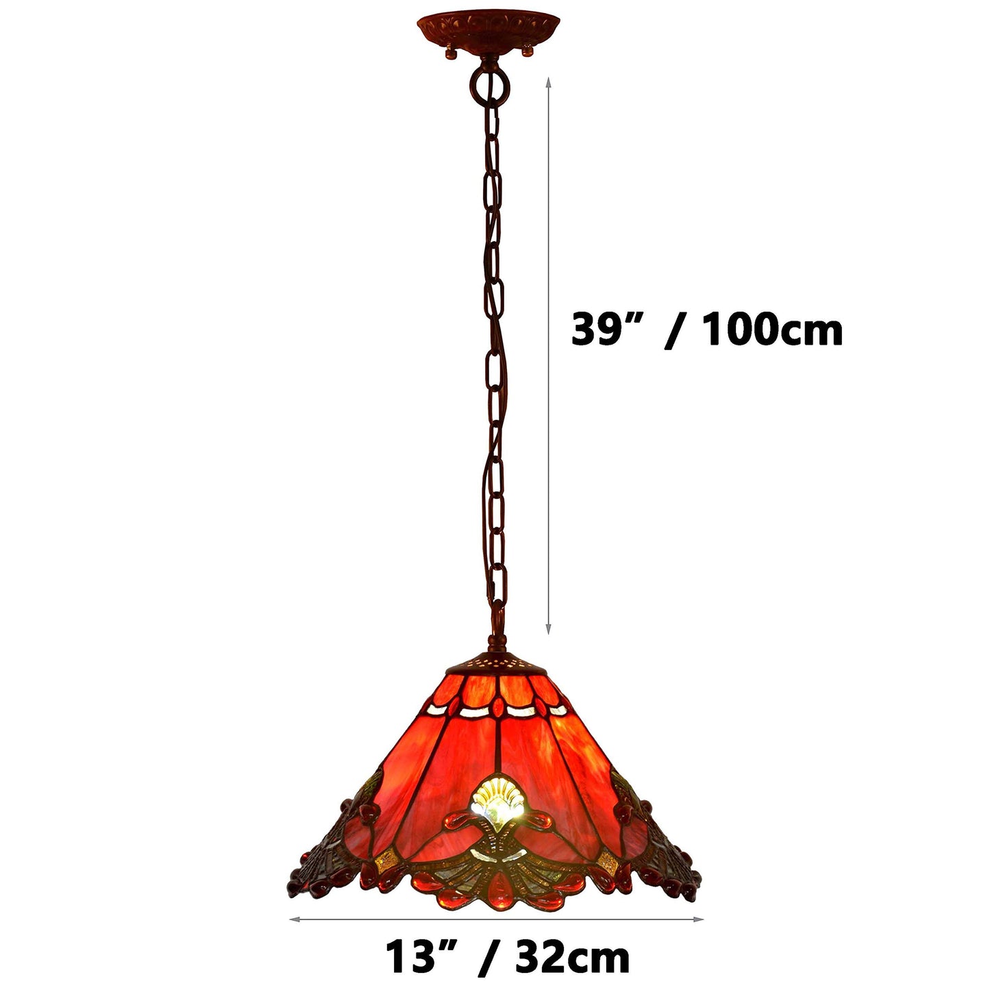 Tiffany Style Stained Glass Pendant Light