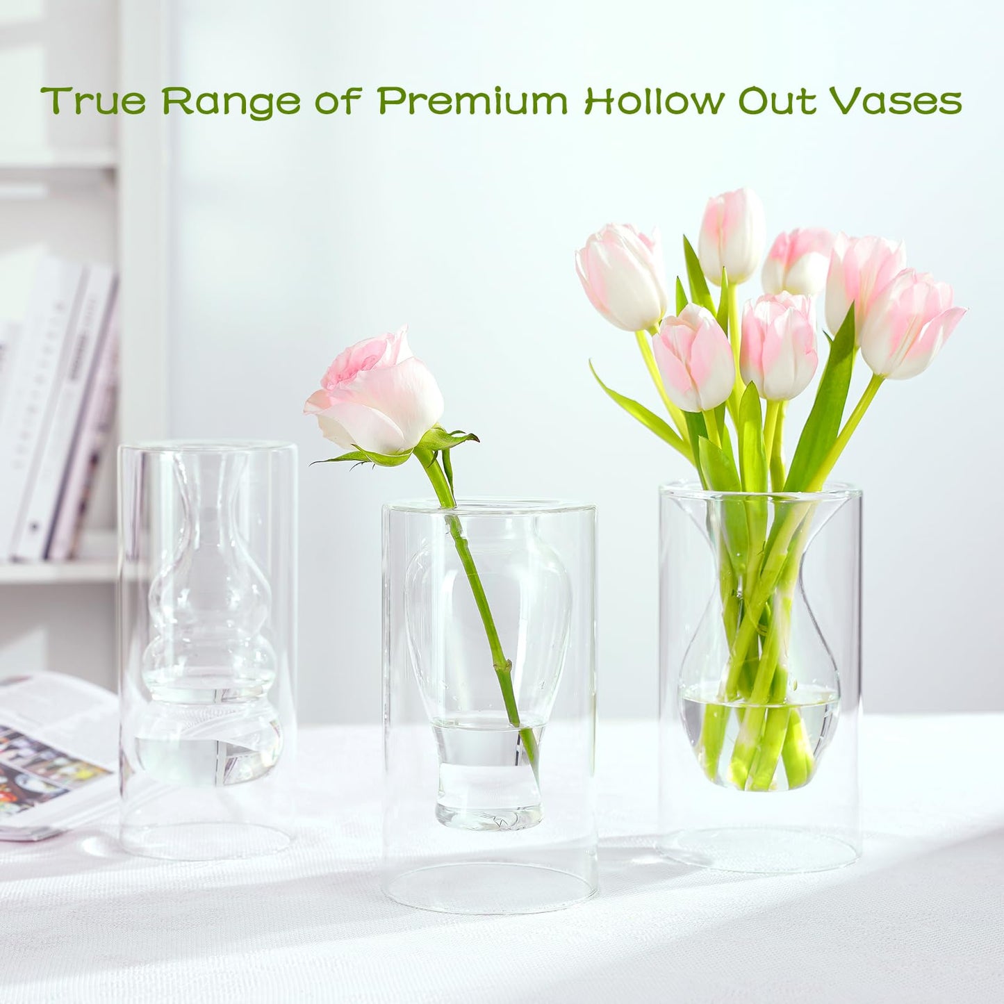 Clear Glass Bubble Flower Vase