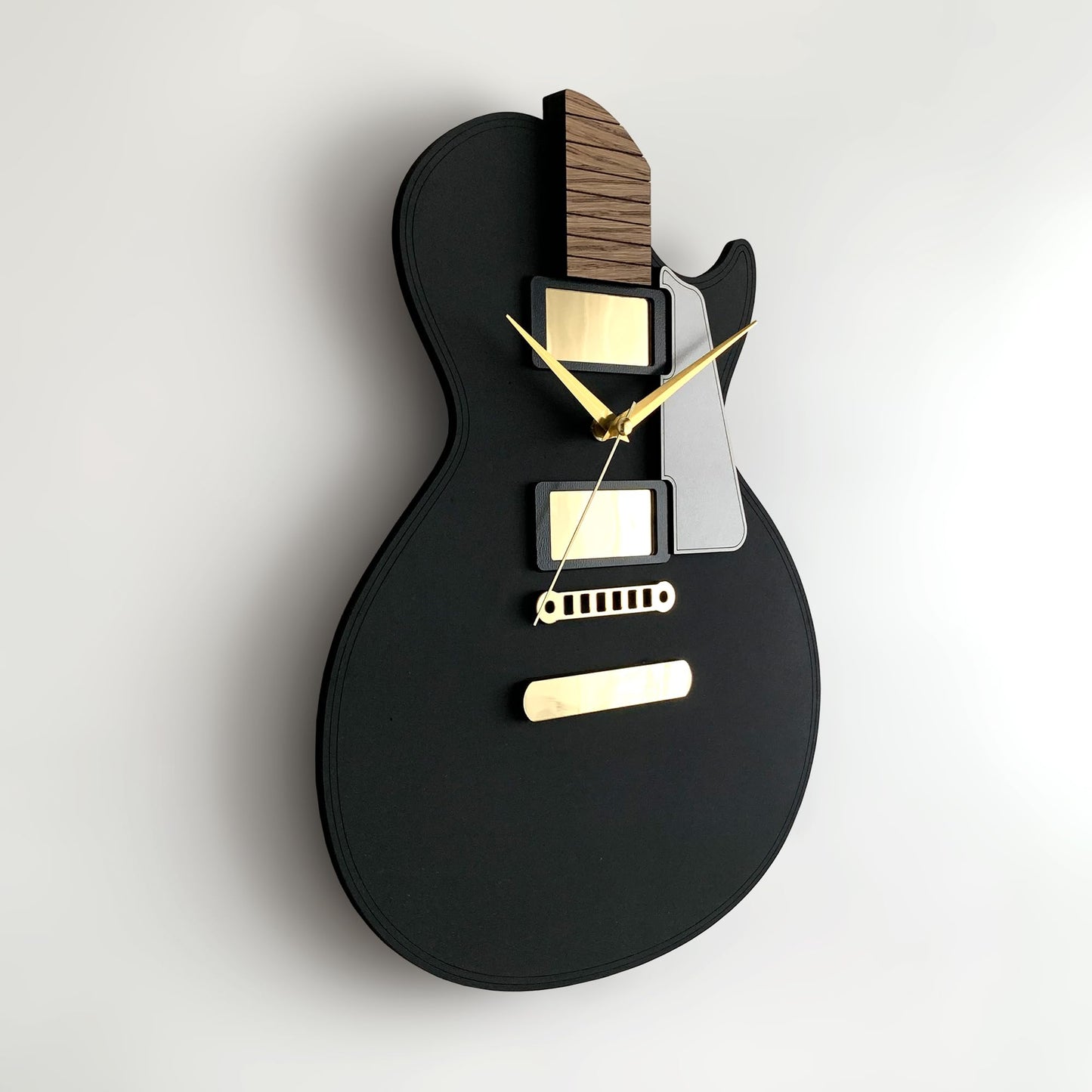 Guitar Clock - Black & Gold, Silent