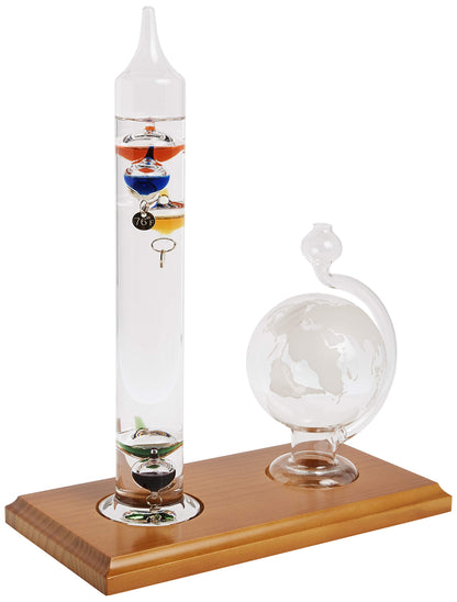 Galileo Thermometer with Barometer