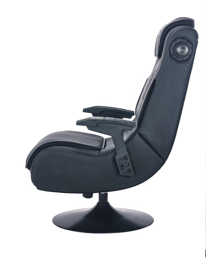 Leather Lounging Video Gaming Pedestal Chair with Vibration