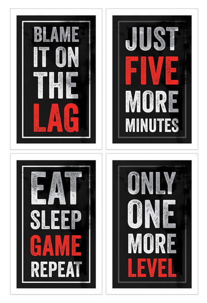 Video Game Posters - Set of 4