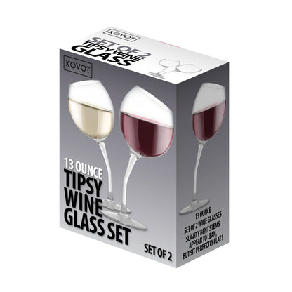 Tipsy Wine Glass Set