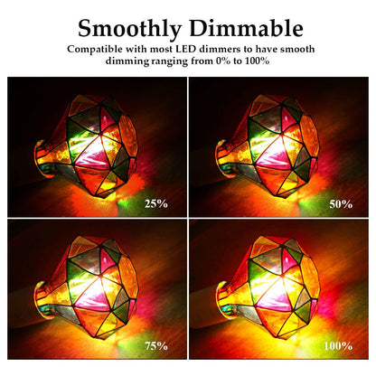 Dimmable Stained Glass LED Bulb - Diamond Shape