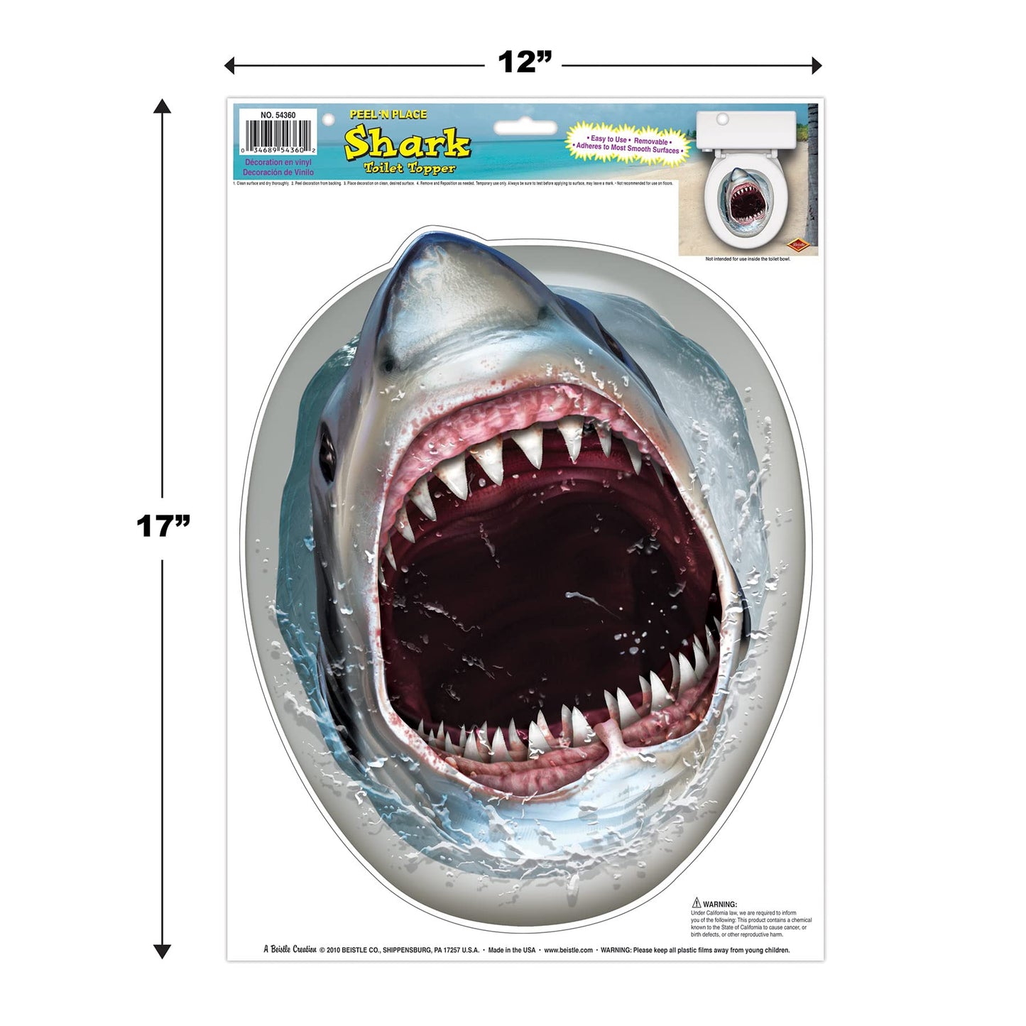 Shark Toilet Topper Party Accessory