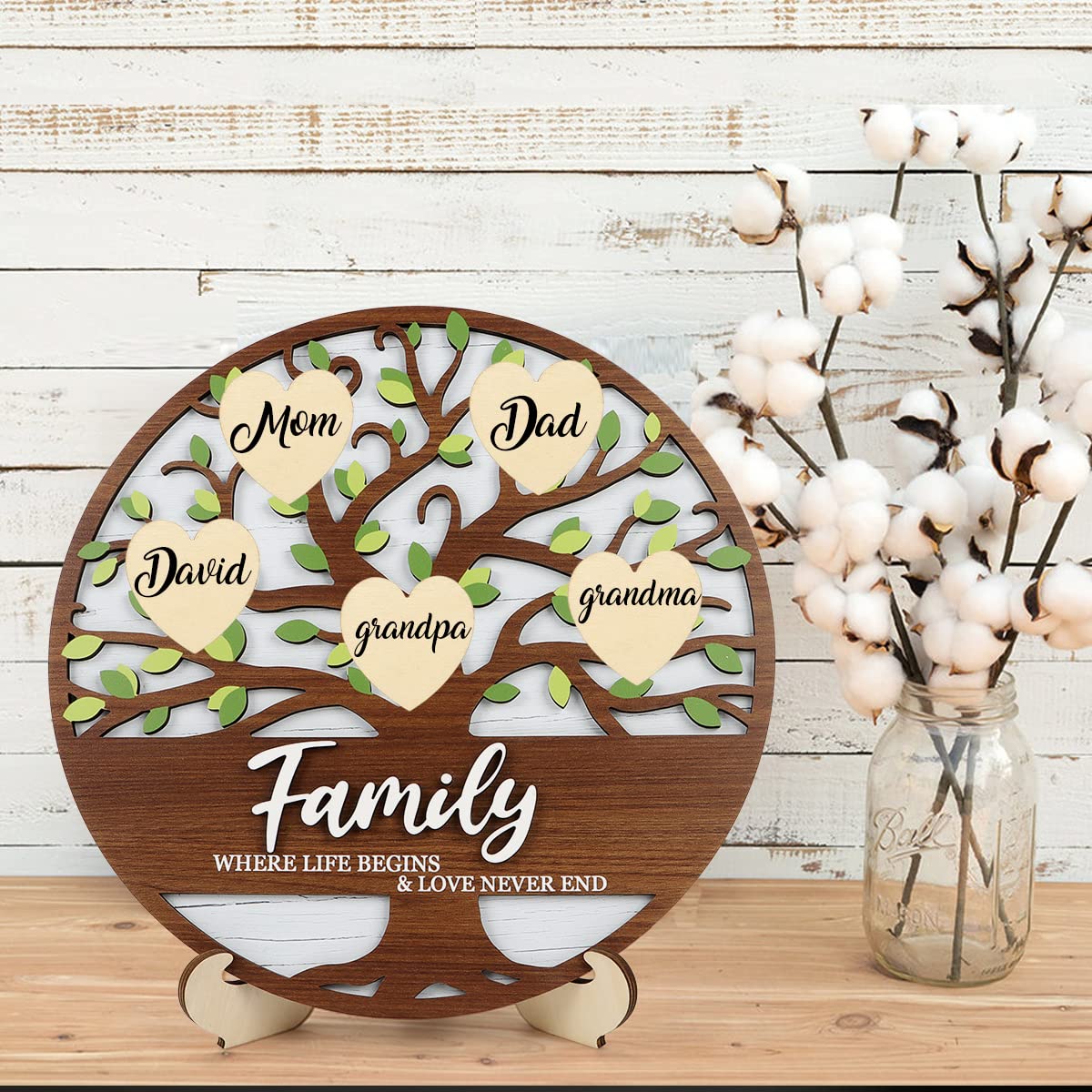 Personalized 3D Family Tree Decor