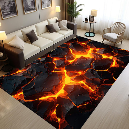 3D Lava Rug - Optical Illusion Carpet for Living Room