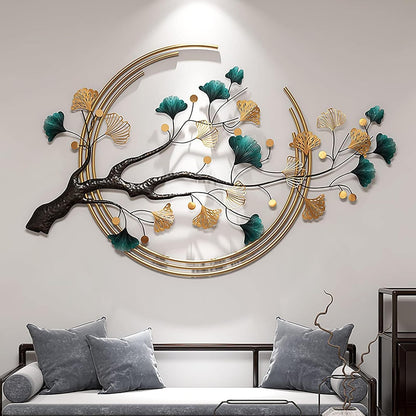 3D Ginkgo Leaf Metal Wall Art