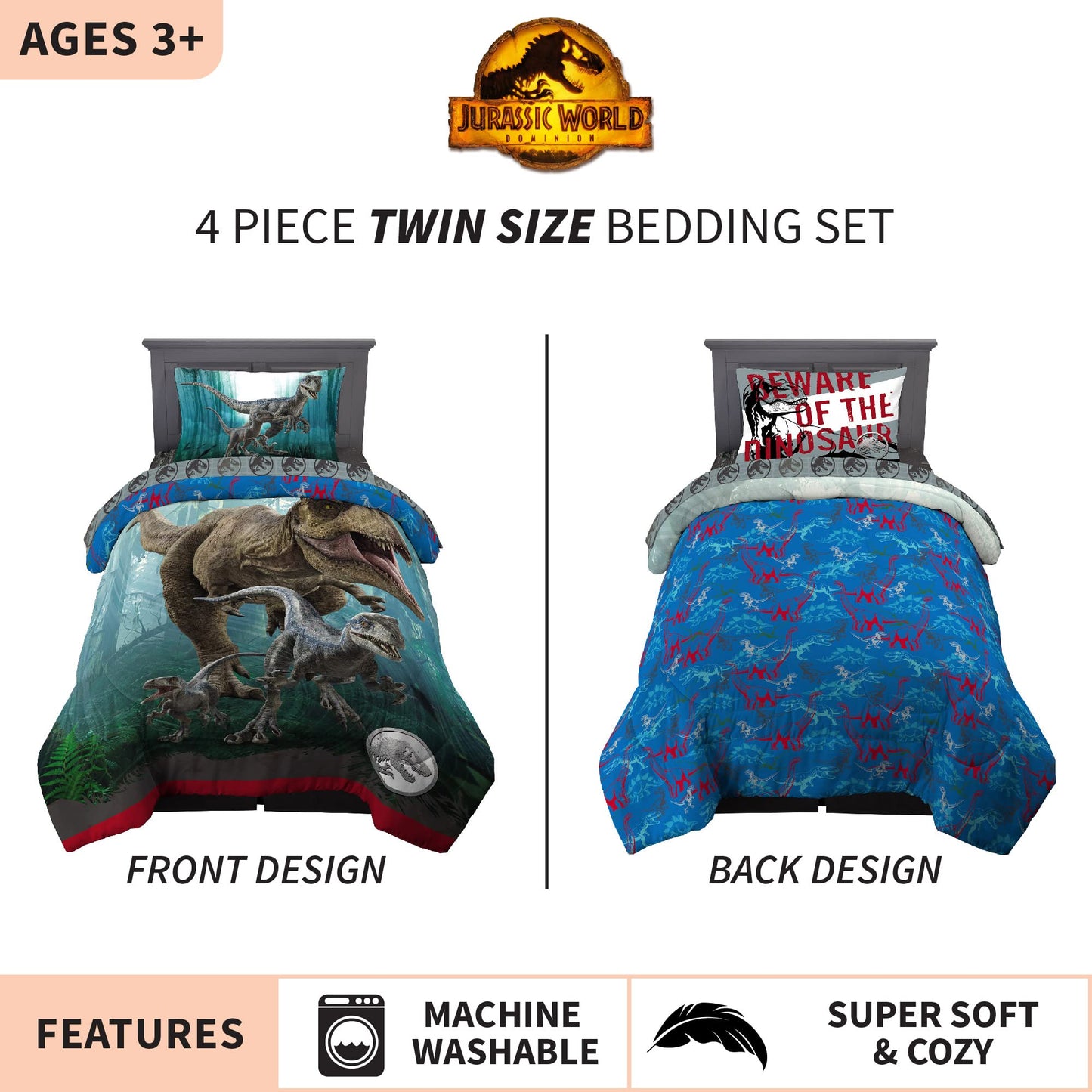 Jurassic World Twin Comforter