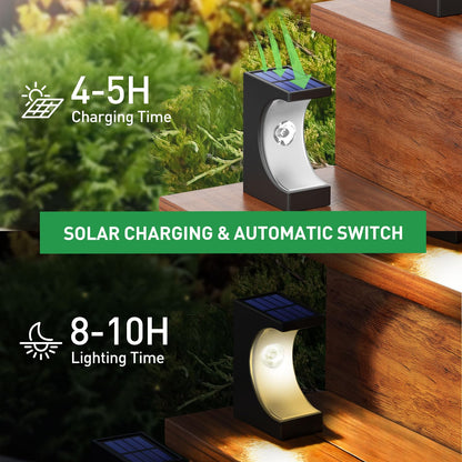 Solar Step Lights for Outdoor Stairs - 12 Pack