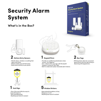 Home Security System - 5-Piece Kit