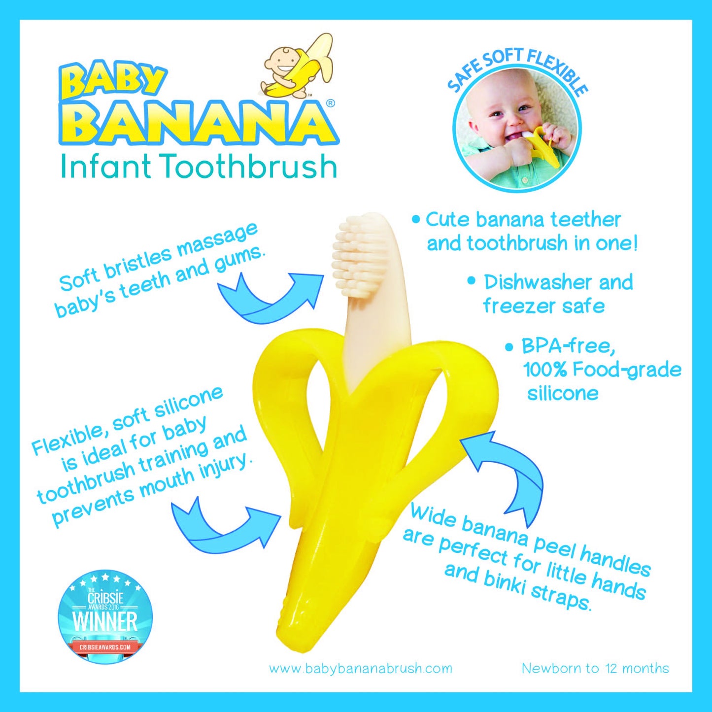 Baby Banana Toothbrush Teether