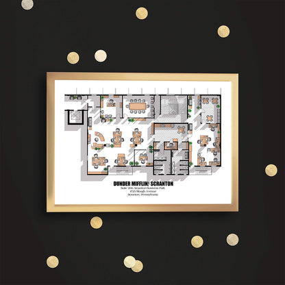 The Office Floor Plan Poster