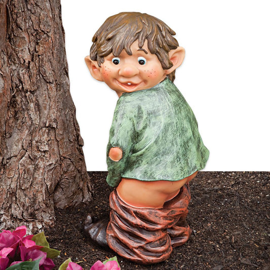 Naughty Garden Elf Statue