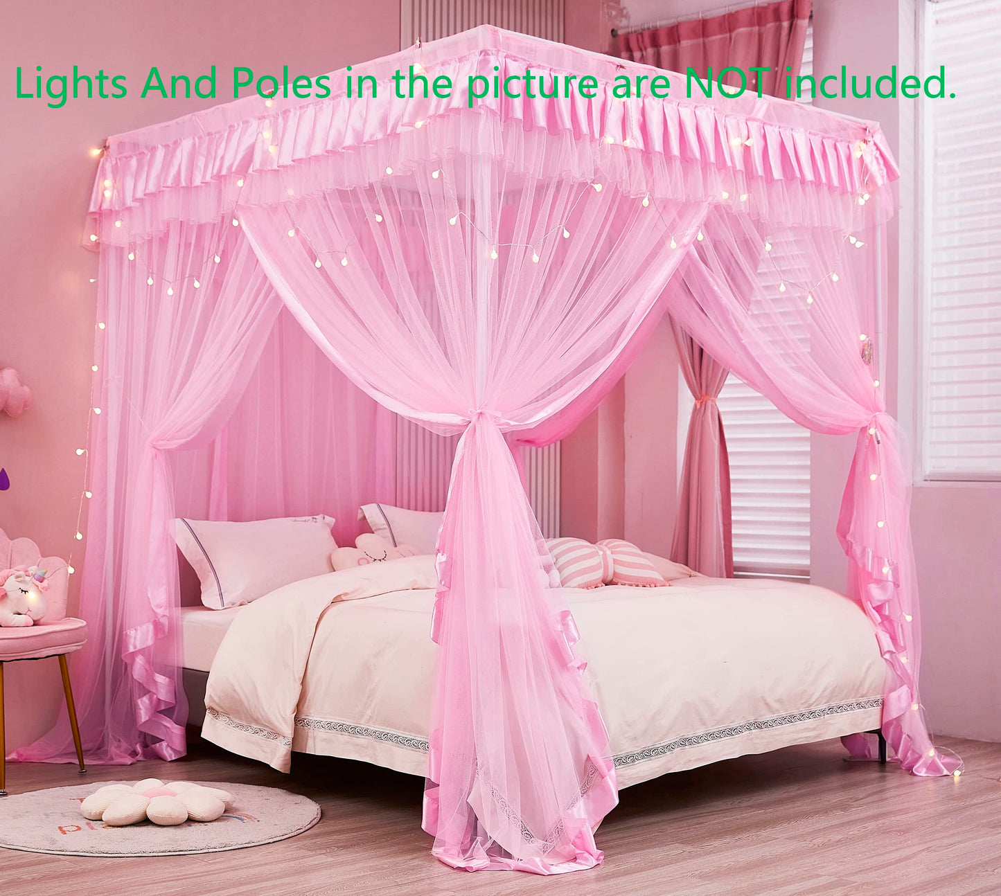 Pink Bed Canopy for Girls