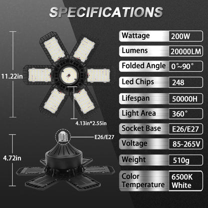 Deformable Ultra-Bright Garage Light