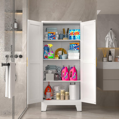 Pantry Cabinet with Adjustable Shelves - White