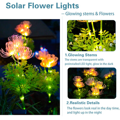 Solar Garden Lights - Glowing Flowers