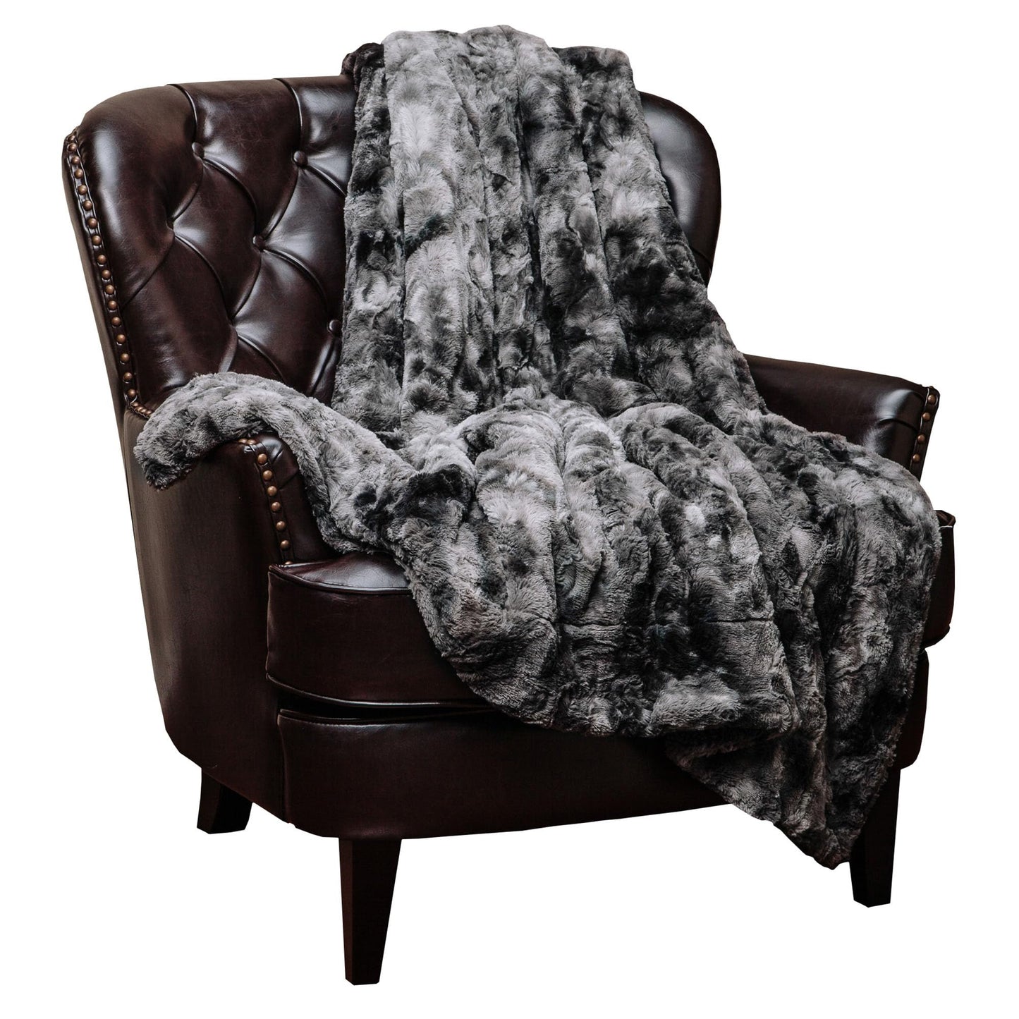 Premium Wolf Faux Fur Throw Blanket