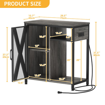 Aquarium Stand with Power Outlets & LED Light