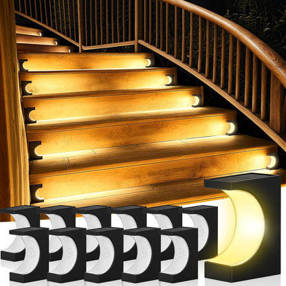 Solar Step Lights for Outdoor Stairs - 12 Pack