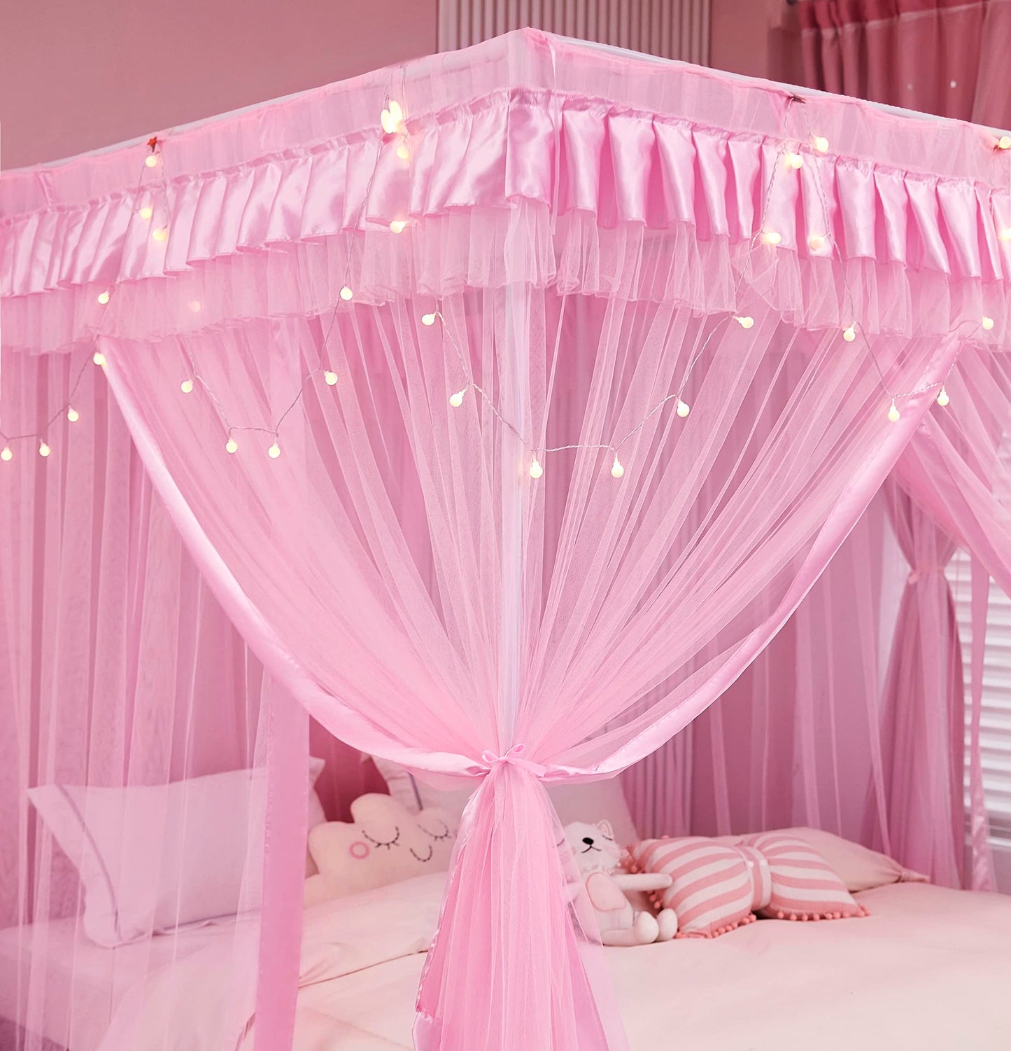 Pink Bed Canopy for Girls