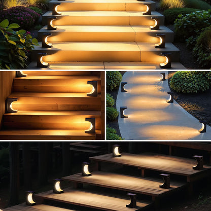 Solar Step Lights for Outdoor Stairs - 12 Pack