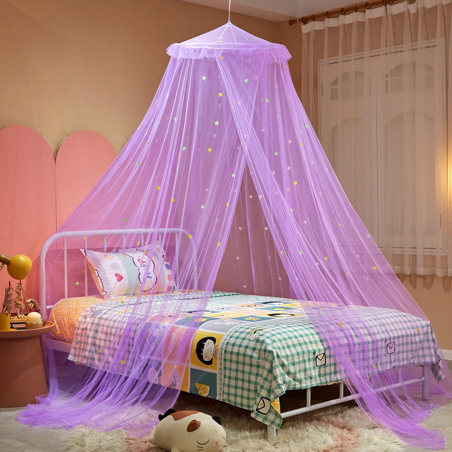 Purple Bed Canopy for Girls