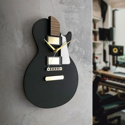 Guitar Clock - Black & Gold, Silent