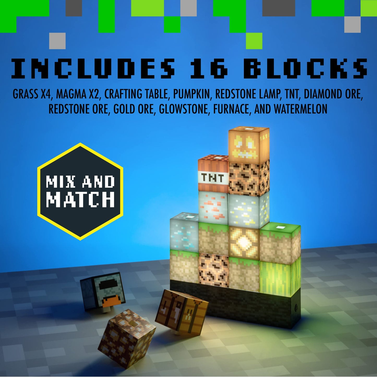 Paladone Minecraft Block Building Lamp