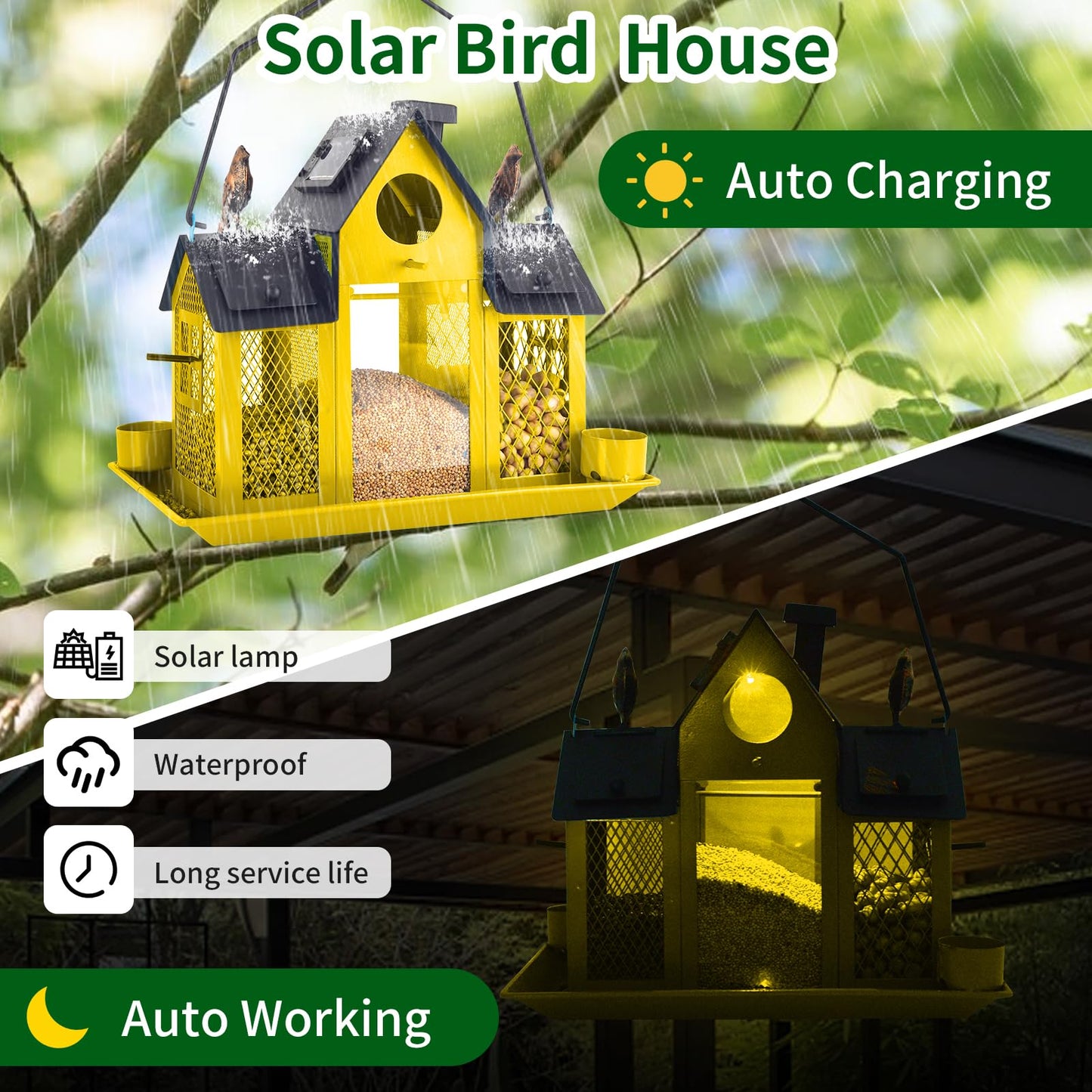 Solar Bird Feeder House