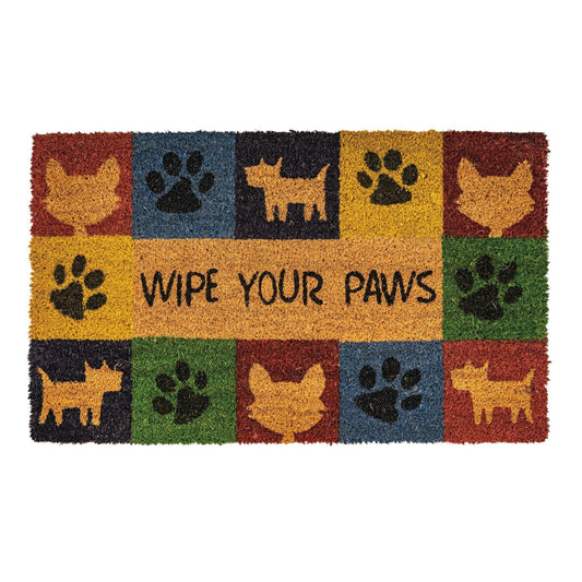 Wipe Your Paws Vinyl-Backed Natural Coir Doormat