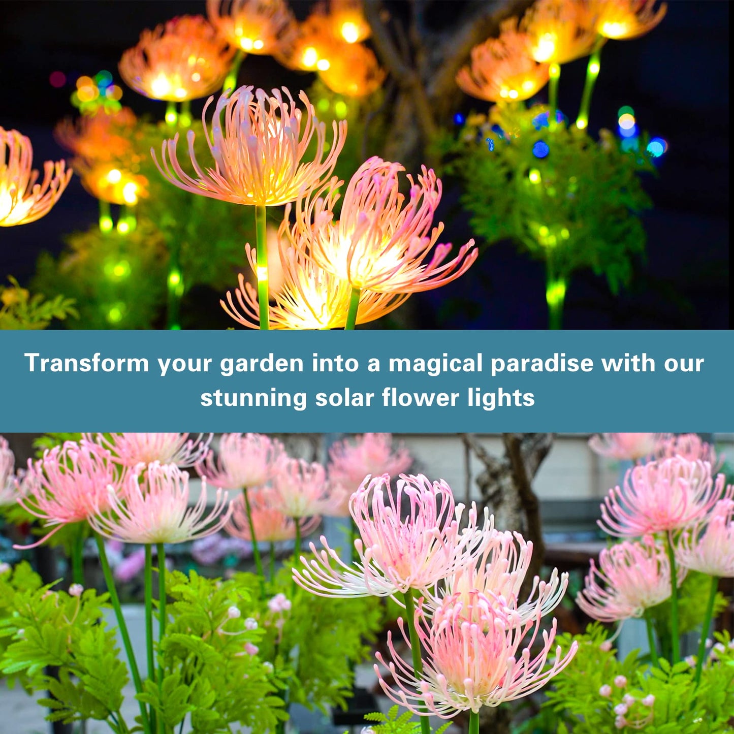 Solar Garden Lights - Glowing Flowers