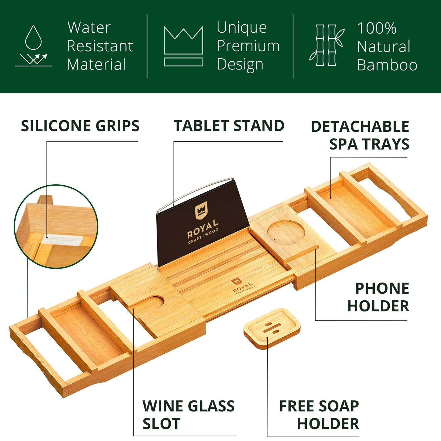 Expandable Bathtub Tray