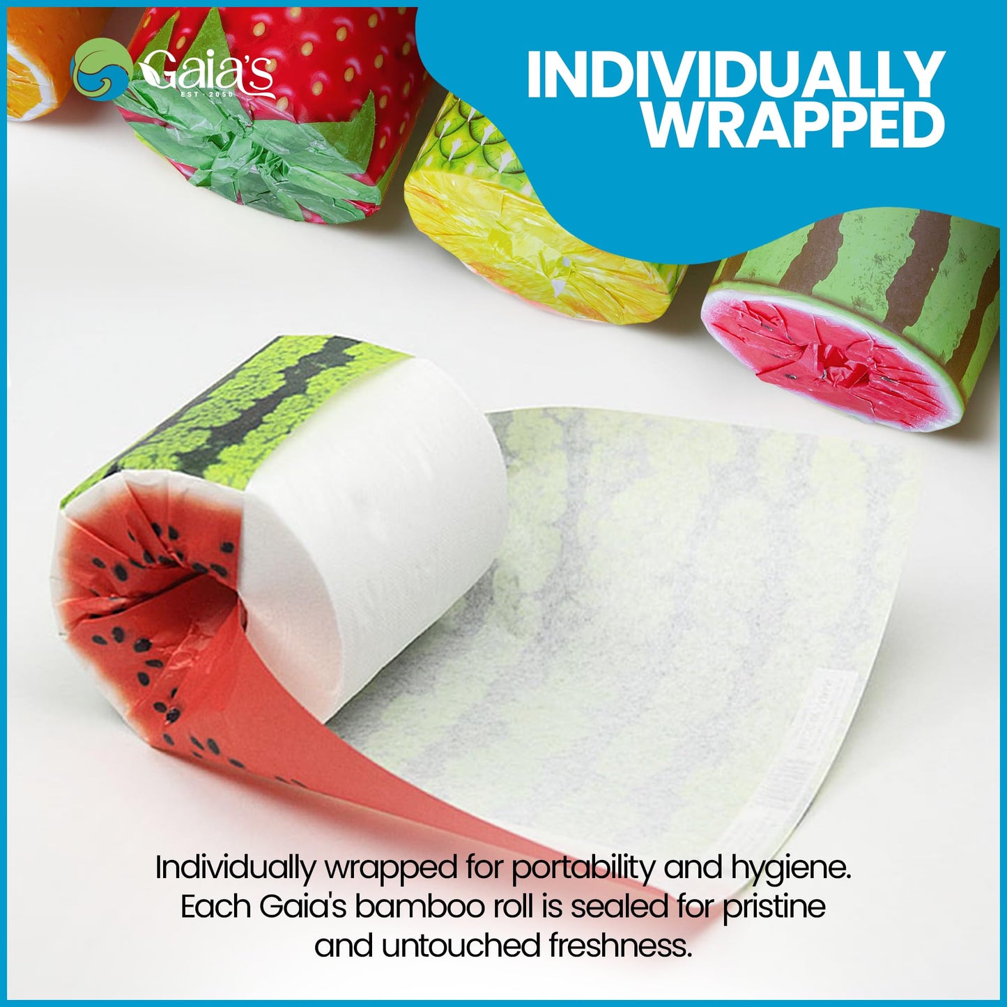 Premium Organic Bamboo Toilet Paper - 12 Mega Rolls