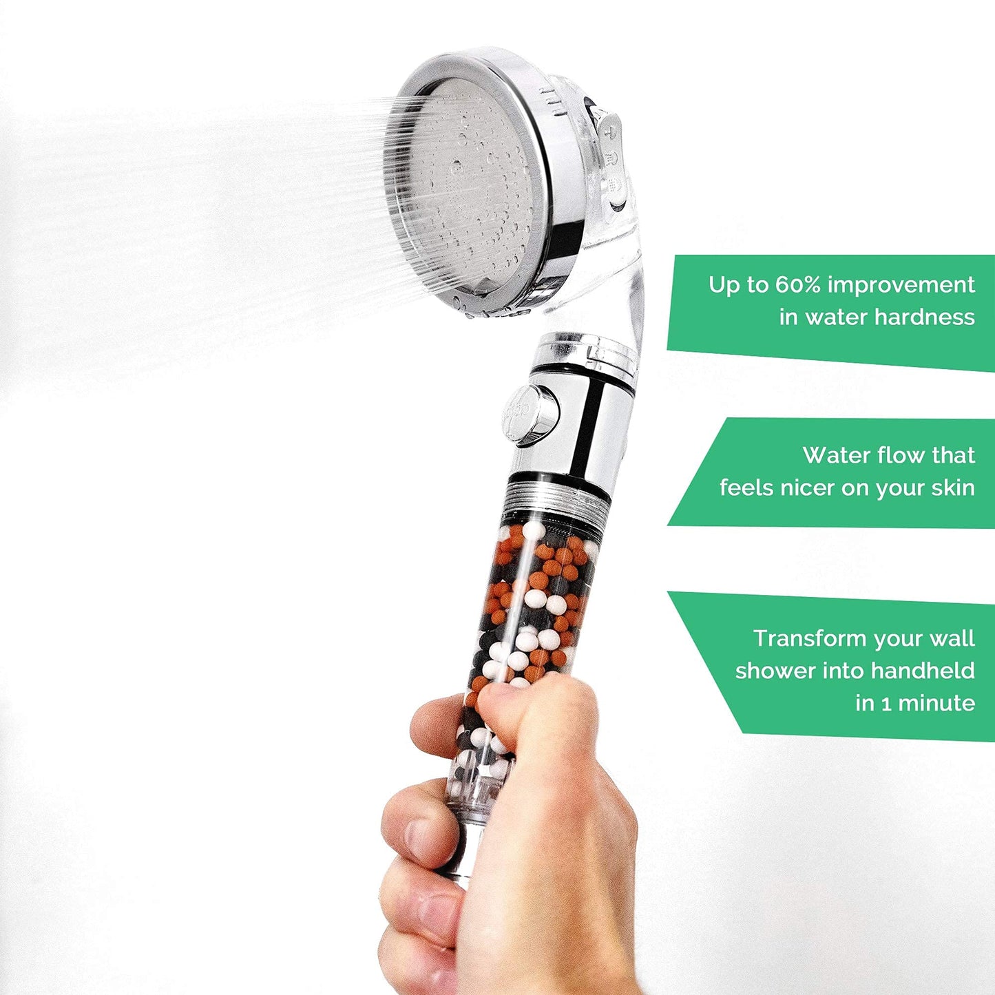 Original StoneStream EcoPower High Pressure Handheld Shower Head