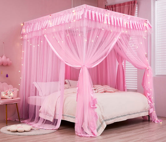 Pink Bed Canopy for Girls