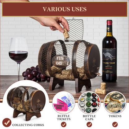 Large Barrel Wine Cork Holder