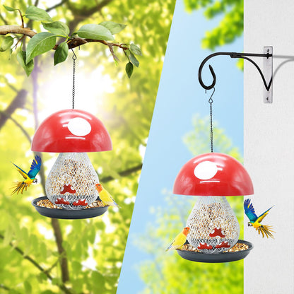 Squirrel Proof Mushroom Bird Feeder