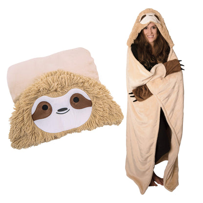 Original Authentic Slothy Sloth Wearable Hooded Blanket