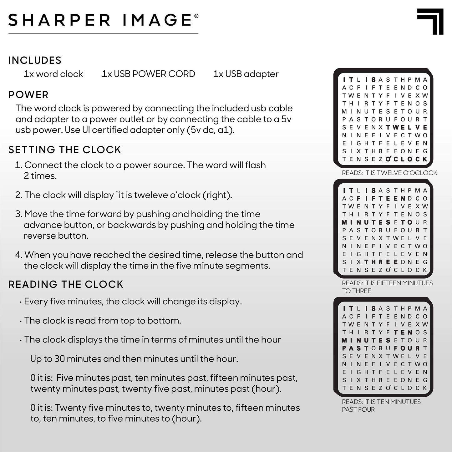 LED Light-Up Word Clock