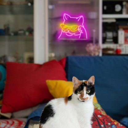 Cool Cat Neon Sign for Wall Decor