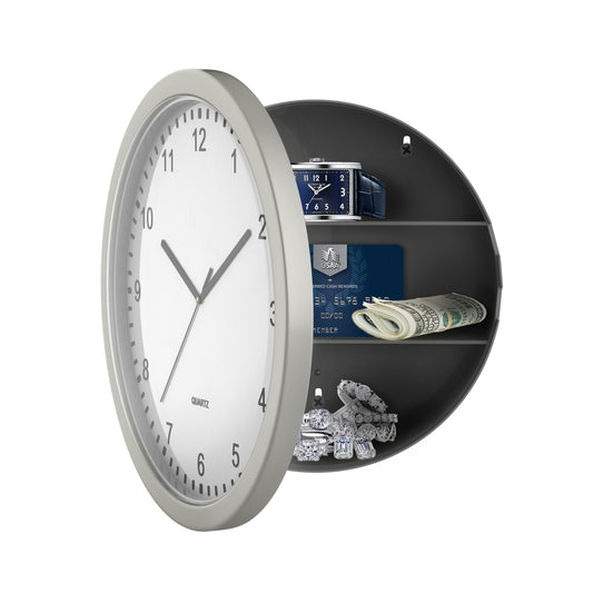 Wall Clock Safe with Hidden Shelf