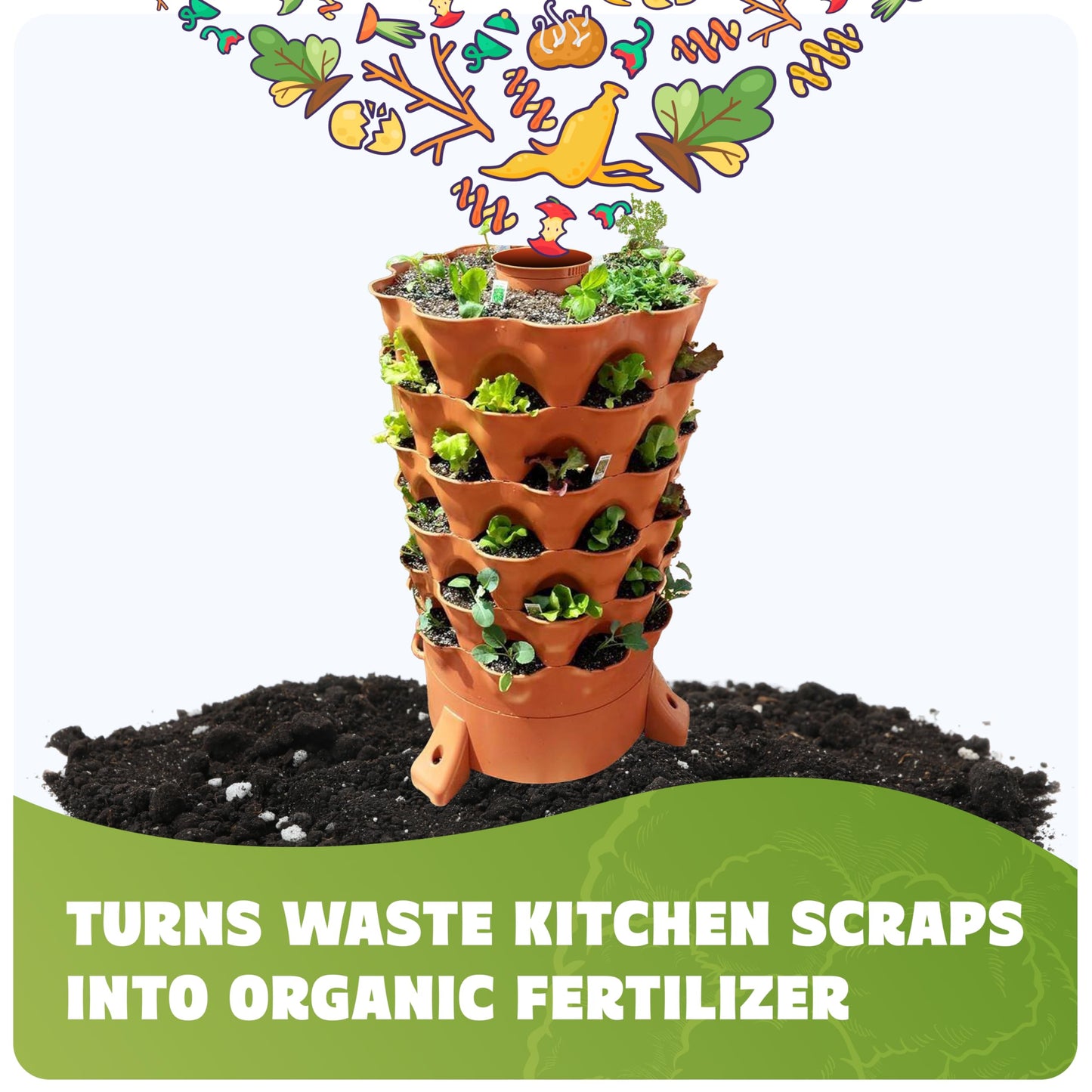 Vertical Planter for Fruits and Vegetables - Garden Tower 2