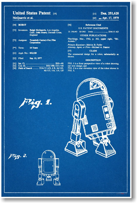 R2D2 Patent Poster