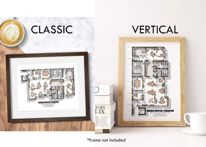 The Office Floor Plan Poster