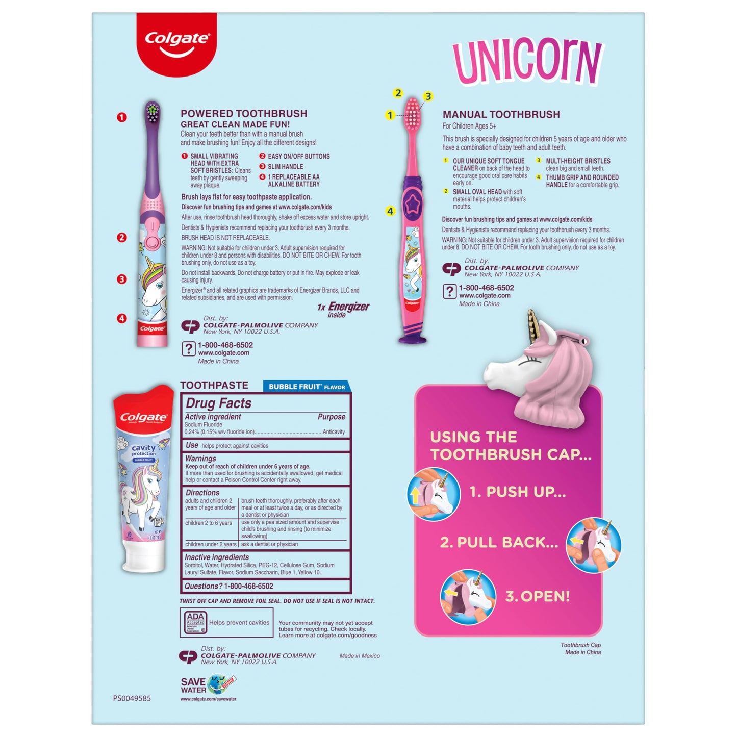 Kids Unicorn Toothbrush and Toothpaste Set