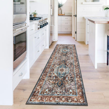 Washable Boho Runner Rug - 2x6 Ft