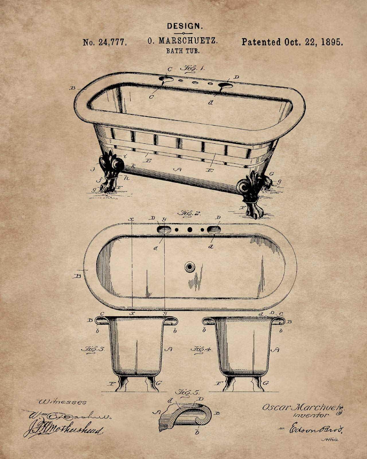 Patent Bathroom Prints